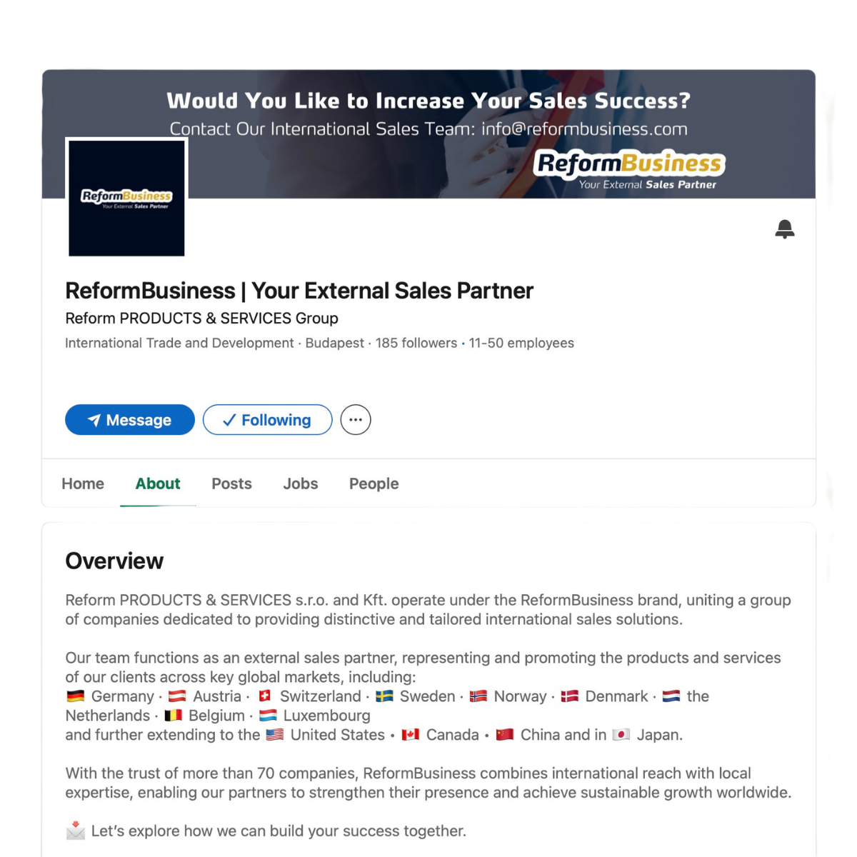 ReformBusiness Linkedin